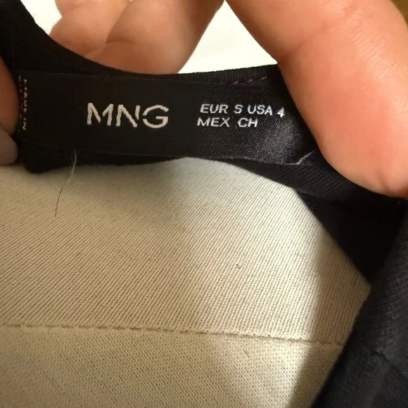 MNG Black Sleeveless Bubble Hem Dress Women's Size S EUR 4 - Picture 4 of 7